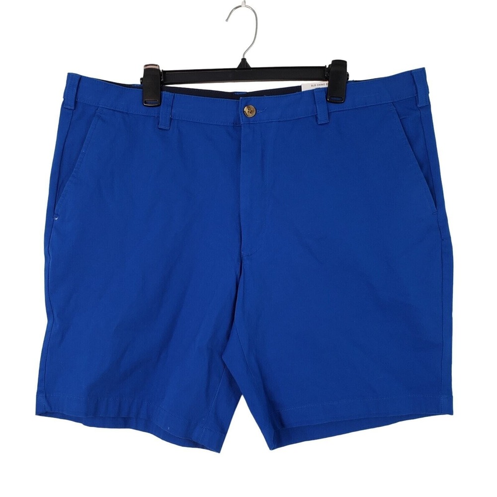 Club Room Hyper Blue Chino Shorts 4-Way Stretch Classic Fit 9in Inseam Size 40